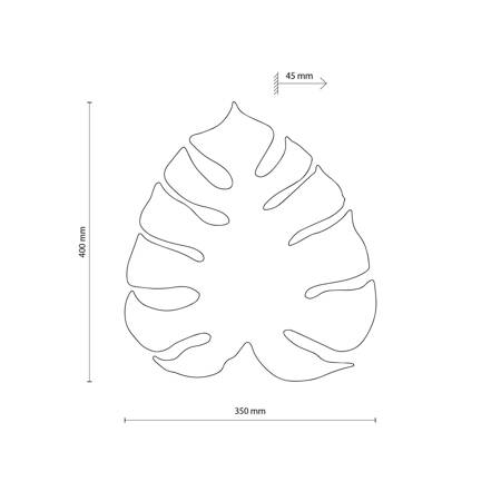 MONSTERA GREEN KINKIET 3 PŁ G_9