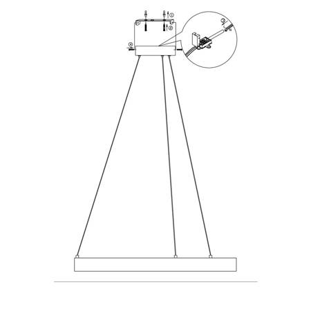 Midway lampa wisząca mała czarna Triangle LP-033/1P S  BK Triangle