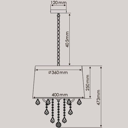 Mona 3 lampa wisząca srebrna LP-5005/3P