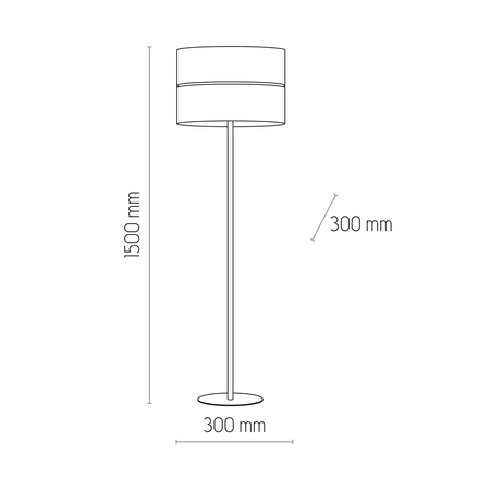 Nowoczesna lampa podłogowa stojąca Linobianco juta biała 