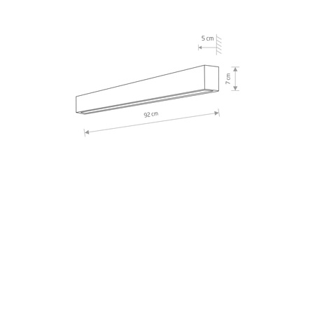 Nowodvorski Kinkiet biały STRAIGHT WALL LED M 