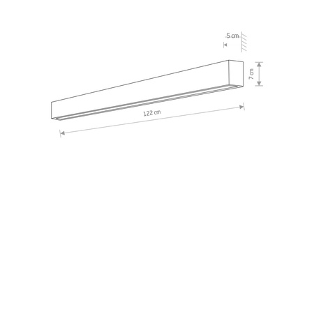 Nowodvorski Kinkiet srebrny STRAIGHT WALL LED L 7563