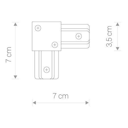 Nowodvorski Łącznik do szynoprzewodów czarny PROFILE L CONNECTOR 