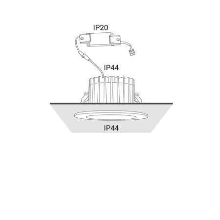 Nowodvorski Lampa podtynkowa biała CL KEA LED 20W 3000K IP44 8773