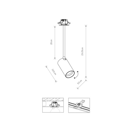 Nowodvorski Lampa podtynkowa biała MONO SURFACE LONG S 7734