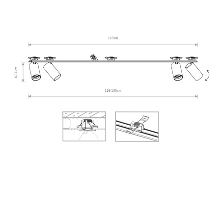 Nowodvorski Lampa podtynkowa reflektor biała MONO SURFACE 7831