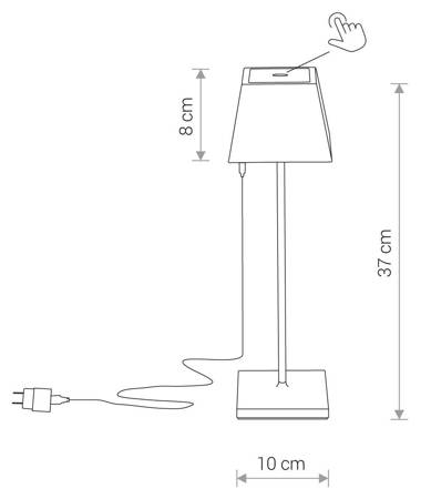 Nowodvorski Lampa przenośna czarna MAHE LED 8398