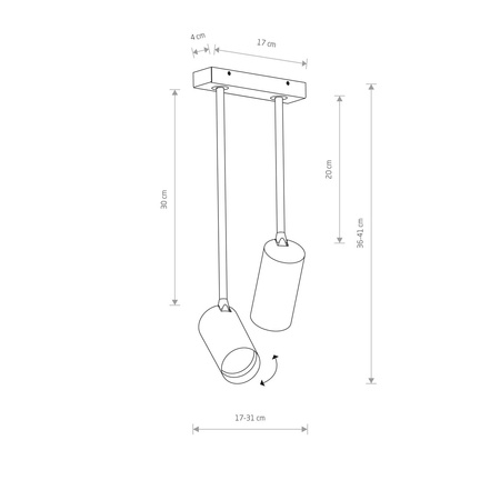 Nowodvorski Lampa sufitowa biała MONO LONG 7726