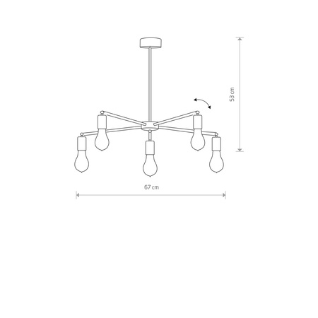 Nowodvorski Lampa sufitowa czarna miedź STICKS 9735