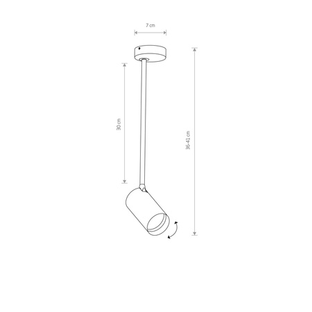 Nowodvorski Lampa sufitowa czarna mosiądz MONO LONG M 7732