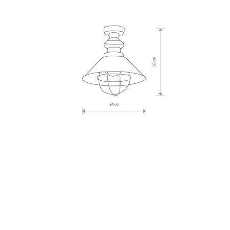 Nowodvorski Lampa sufitowa metalowa GARRET 9247