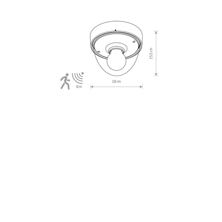 Nowodvorski Lampa sufitowa z czujnikiem ruchu NOOK SENSOR 7977