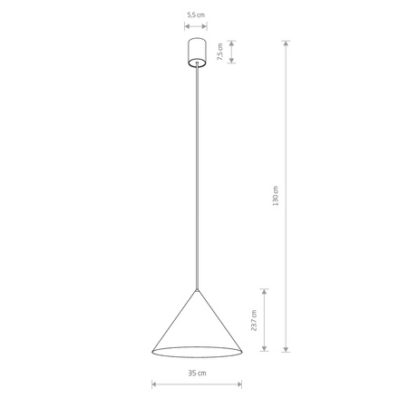 Nowodvorski Lampa wisząca biała ZENITH M 