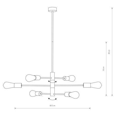 Nowodvorski Lampa wisząca czarno złota ROTOR 7937