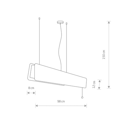 Nowodvorski Lampa wisząca regulowana z włącznikiem drewniana OSLO LED 90 7522