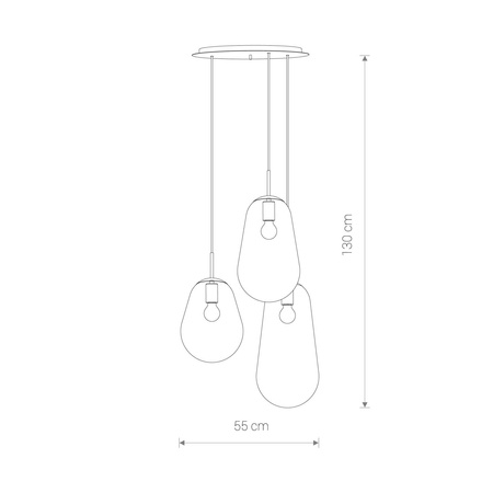 Nowodvorski Lampa wisząca szklana PEAR 