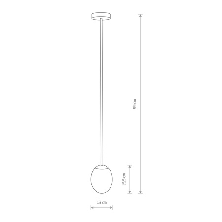 Nowodvorski Lampa wisząca szklana kula ICE EGG A