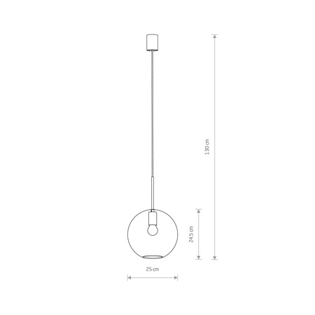 Nowodvorski Lampa wisząca szklana kula SPHERE L 7850