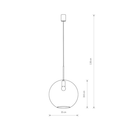 Nowodvorski Lampa wisząca szklana kula SPHERE XL 7846