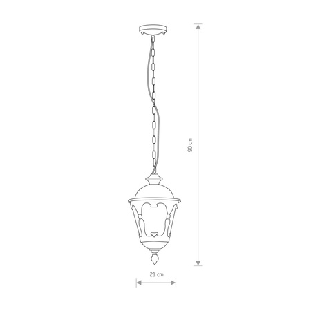 Nowodvorski Lampa wisząca zewnętrzna TYBR 