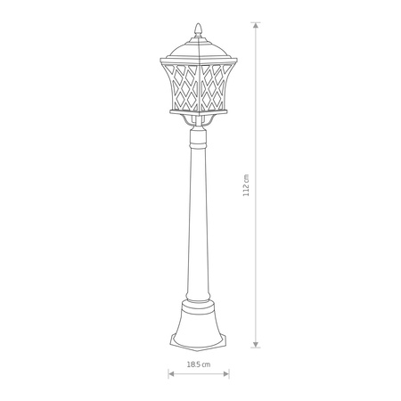 Nowodvorski Lampa zewnętrzna stojąca czarna TAY 5294