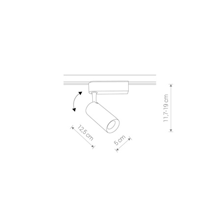 Nowodvorski Oprawa reflektor czarna PROFILE IRIS LED 12W 9003