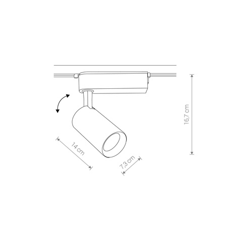 Nowodvorski Oprawa reflektor czarna PROFILE IRIS LED 30W 9008