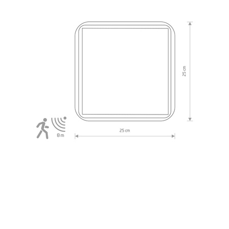 Nowodvorski Plafon kwadratowy biały TAHOE SENSOR 10040