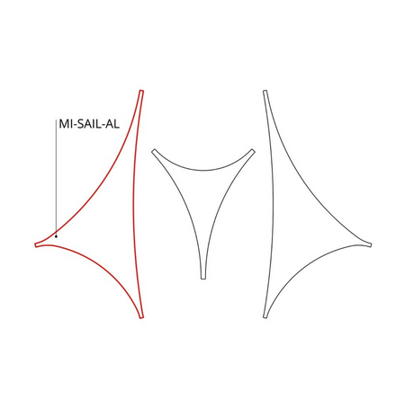 Oprawa MI-SAIL-AL, zwieszana, 69W, 3000K, bez zasilacza, 24VDC, IP20, srebrny anoda