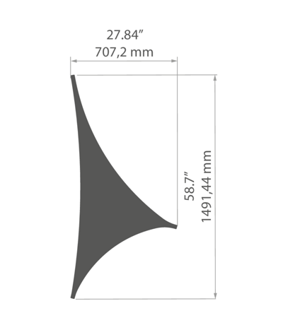 Oprawa MI-SAIL-AR, zwieszana, 69W, 3000K, bez zasilacza, 24VDC, IP20, srebrny anoda