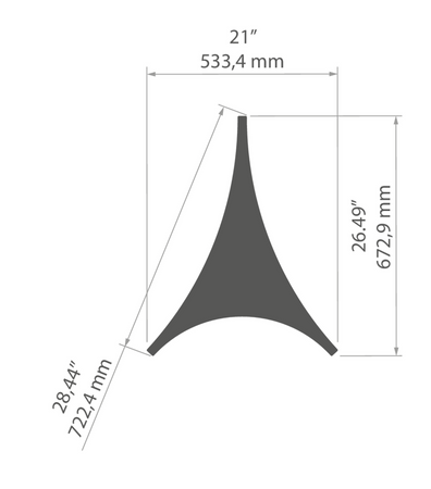 Oprawa MI-SAIL-S, zwieszana, 21W, 3000K, bez zasilacza, 24VDC, IP20, srebrny anoda