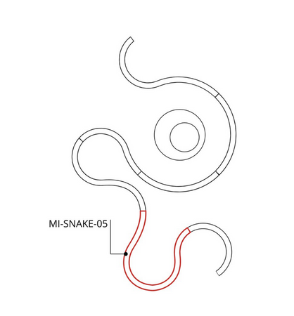 Oprawa MI-SNAKE-05, zwieszana, 136W, 3000K, bez zasilacza, 24VDC, IP20, biały lakier mat RAL9010