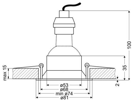 Oprawa Stropowa Wpuszczana Oliwkowa Candellux 2268729