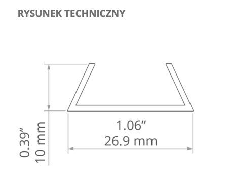 Osłona do profilu FOLED Kluś mleczna satynowa 3m