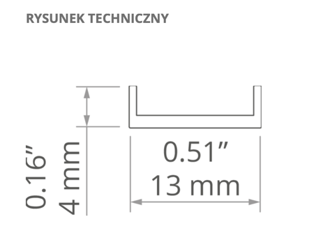 Osłona do profilu LIGER-11 Kluś mleczna satynowa 1m