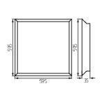 Panel Led podtynkowy BLINGO 60x60 kaseton 38W neutralny 4600lm