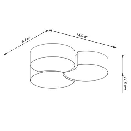 Plafon CIRCLE 3B biały