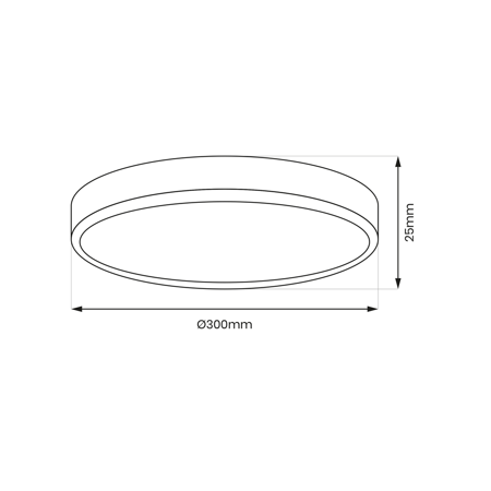 Plafon MAQ 24W LED 3CCT Czarny