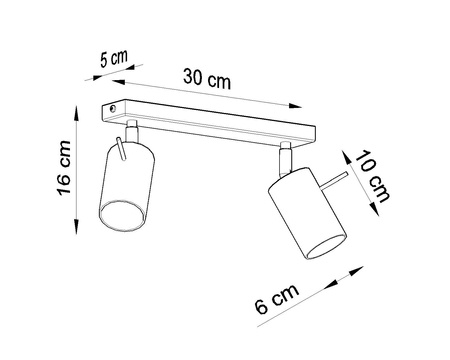 Plafon RING 2 szary