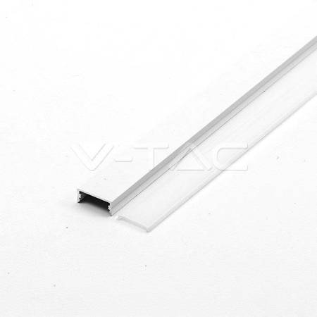 Profil aluminiowy biały nawierzchniowy na dwie taśmy 2mb zestaw