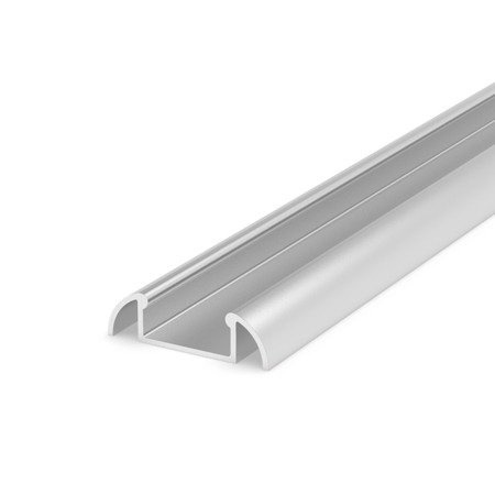 Profil do taśm LED P2-1 srebrny anodowany nawierzchniowy 1m zestaw