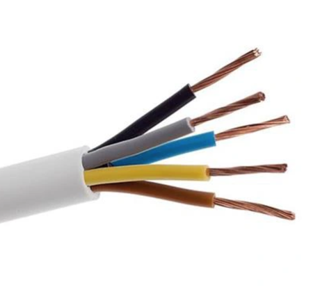 Przewód kabel  siłowy H05VV-F OWY 5x2,5 biały 1m