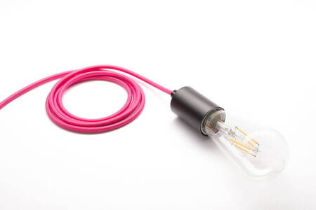 Przewód w oplocie kabel dekoracyjny różowy neon 2x0,75