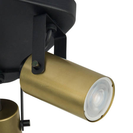 REDO BLACK/GOLD LAMPA SUFITOWA 4 PŁ GU10