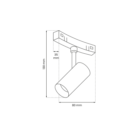 ROUND MAGNETIC TRACK 7W 3000K śr. 900mm