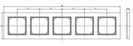 Ramka pięciokrotna do łączników IP-44 Sonata Ospel Biały