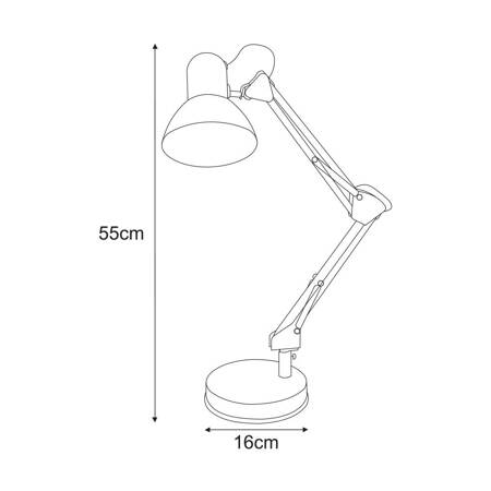 Regulowana lampka biurkowa z przegubami K-MT-COSMO Chrom