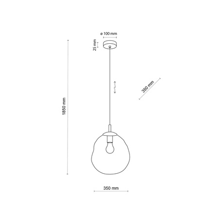 SOL TRANSPARENT LAMPA WISZĄCA 1 PŁ