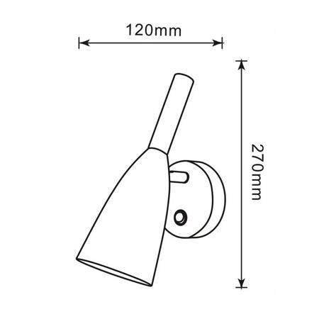 Solin kinkiet czarny LP-181/1W BK