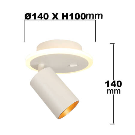 Spot Parma 1 1xGU10 + 1xLED CCT biały LP-0612/1WS WH